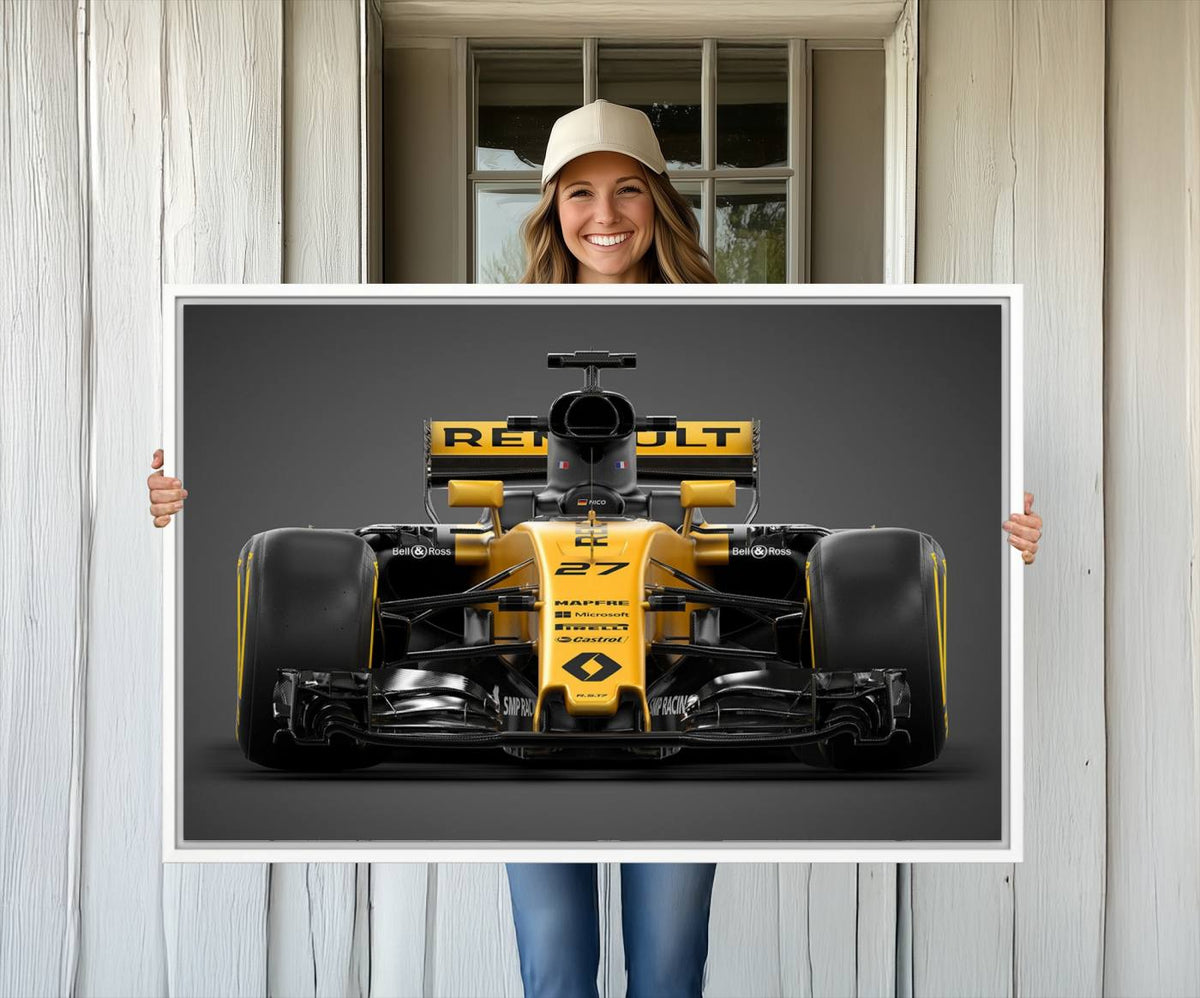 Formula 1 Car Canvas Wall Art Print F1 Renault Car Canvas