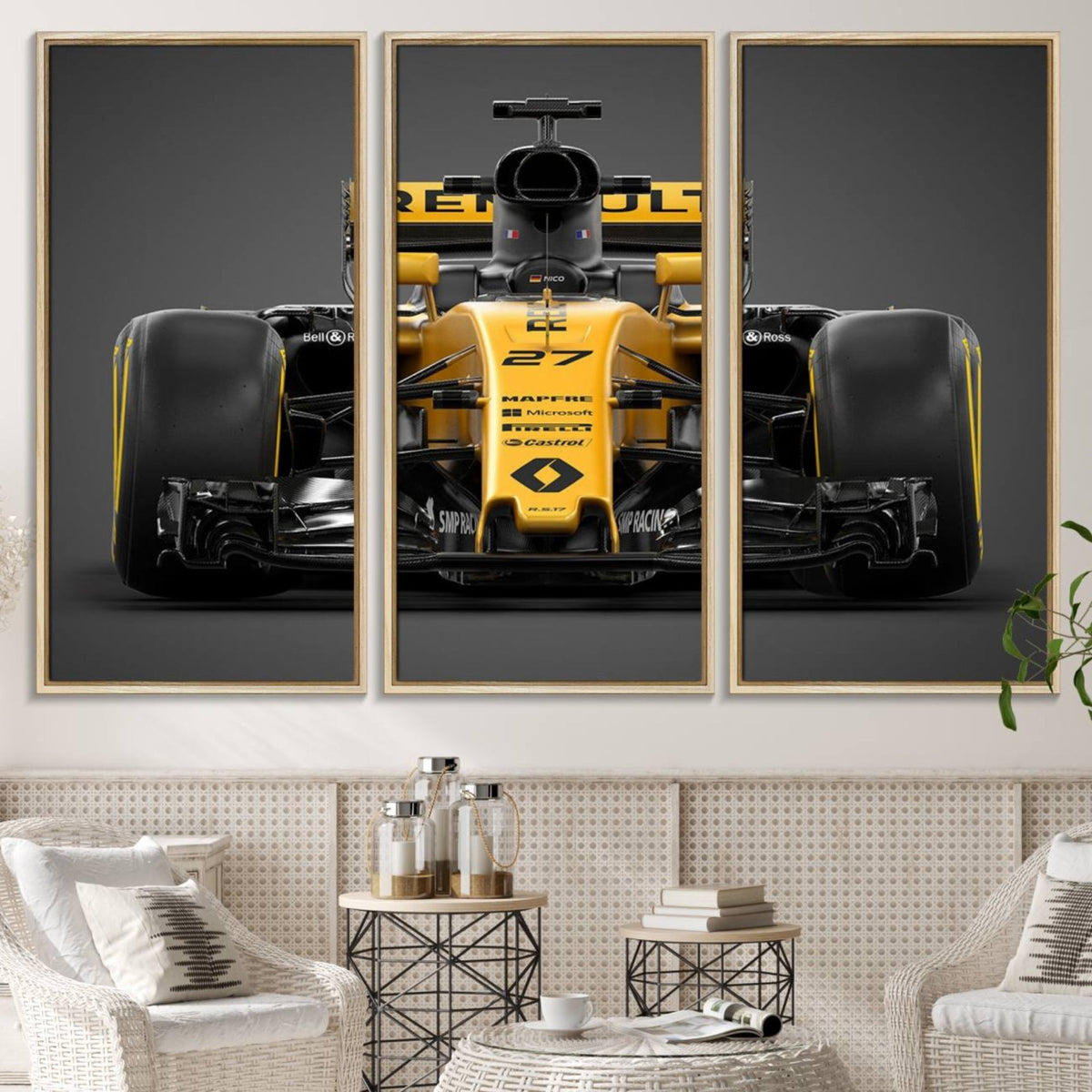 Formula 1 Car Canvas Wall Art Print F1 Renault Car Canvas