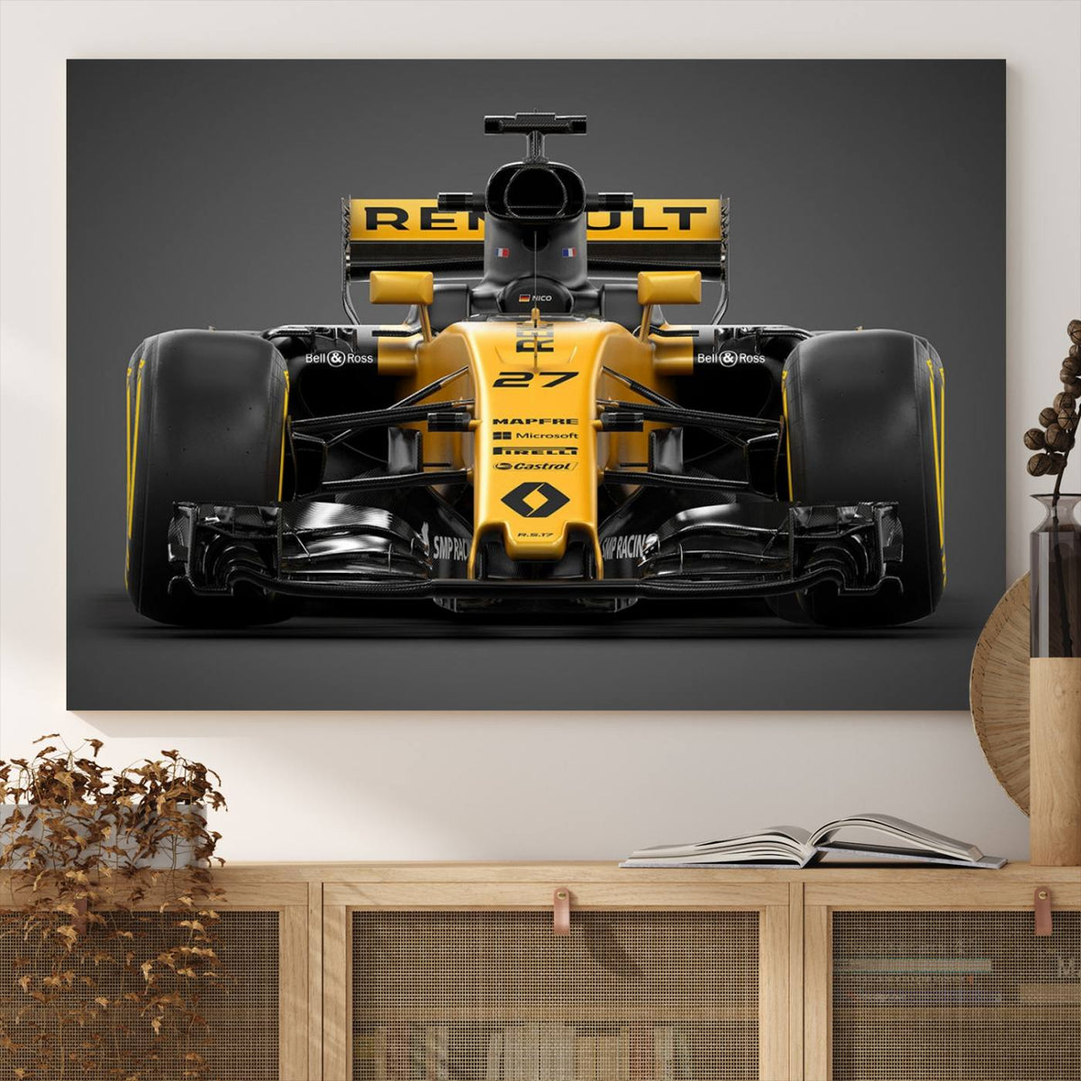 Formula 1 Car Canvas Wall Art Print F1 Renault Car Canvas