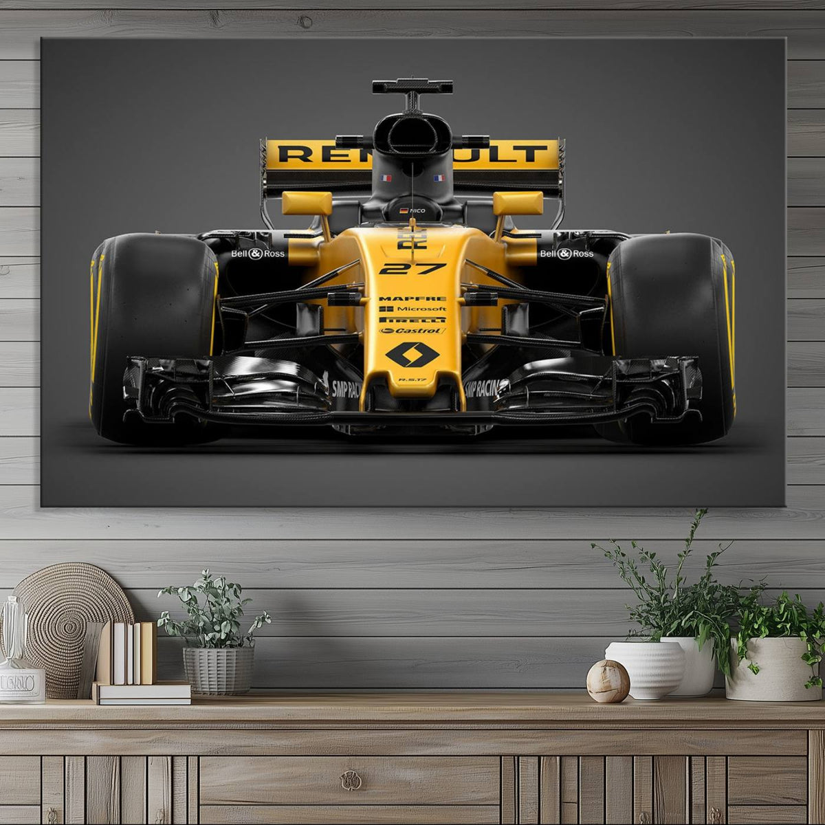 Formula 1 Car Canvas Wall Art Print F1 Renault Car Canvas