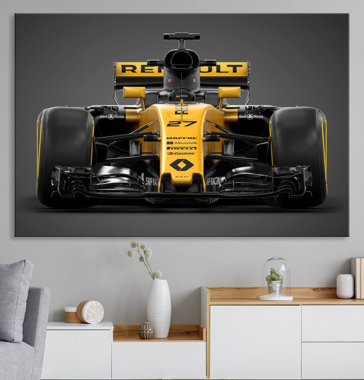 Formula 1 Car Canvas Wall Art Print F1 Renault Car Canvas