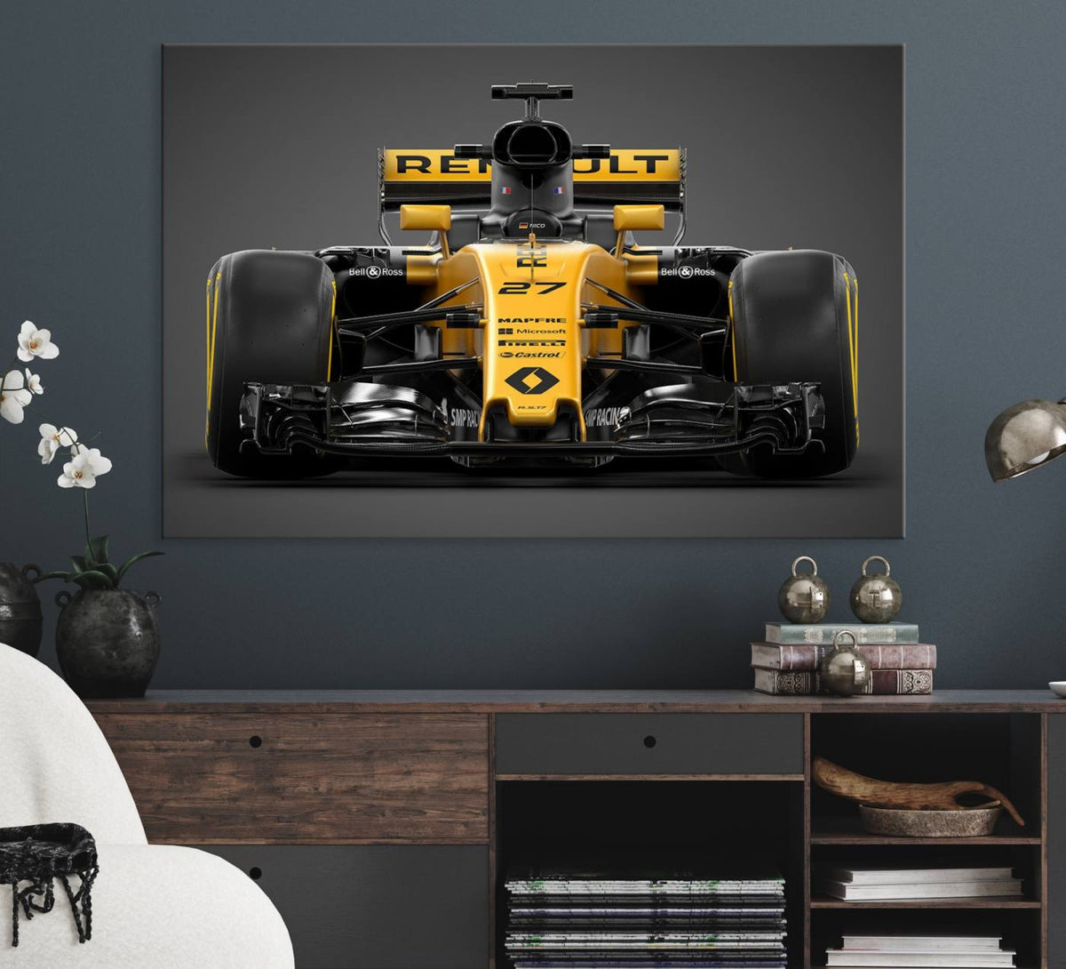 Formula 1 Car Canvas Wall Art Print F1 Renault Car Canvas