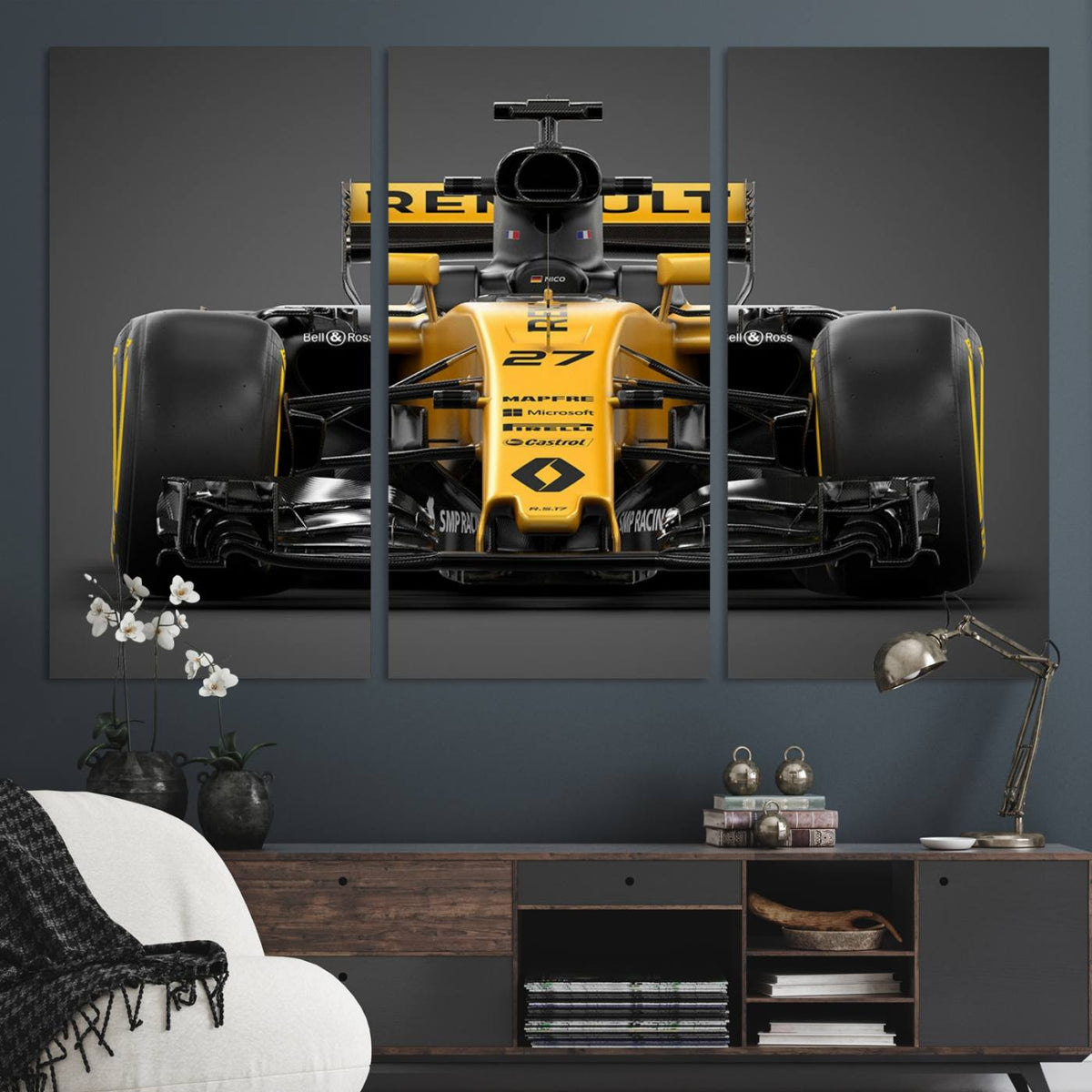 Formula 1 Car Canvas Wall Art Print F1 Renault Car Canvas