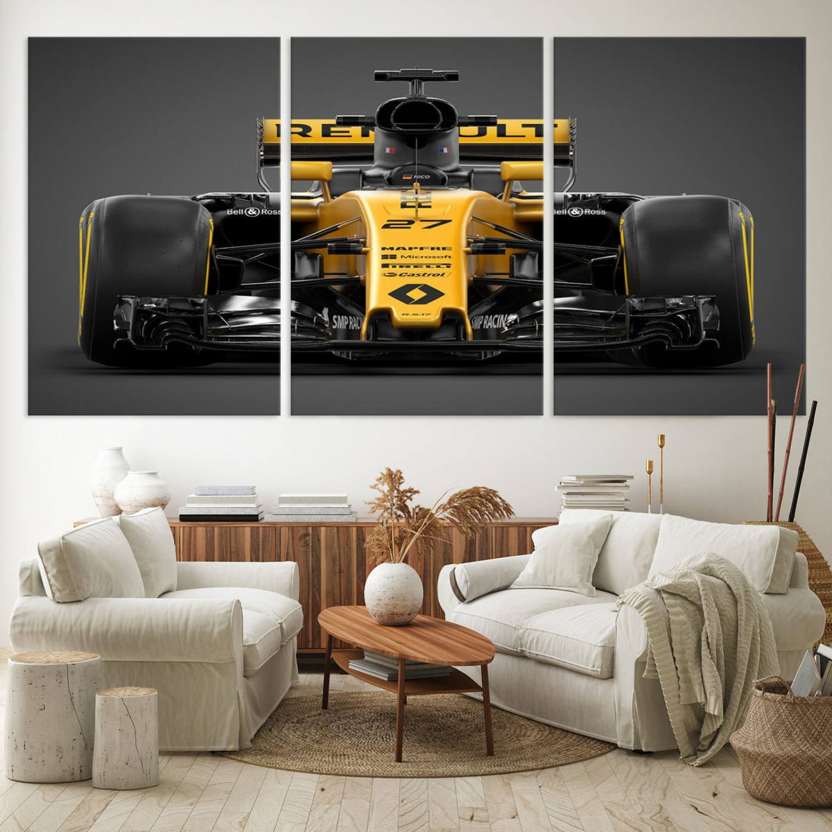 Formula 1 Car Canvas Wall Art Print F1 Renault Car Canvas