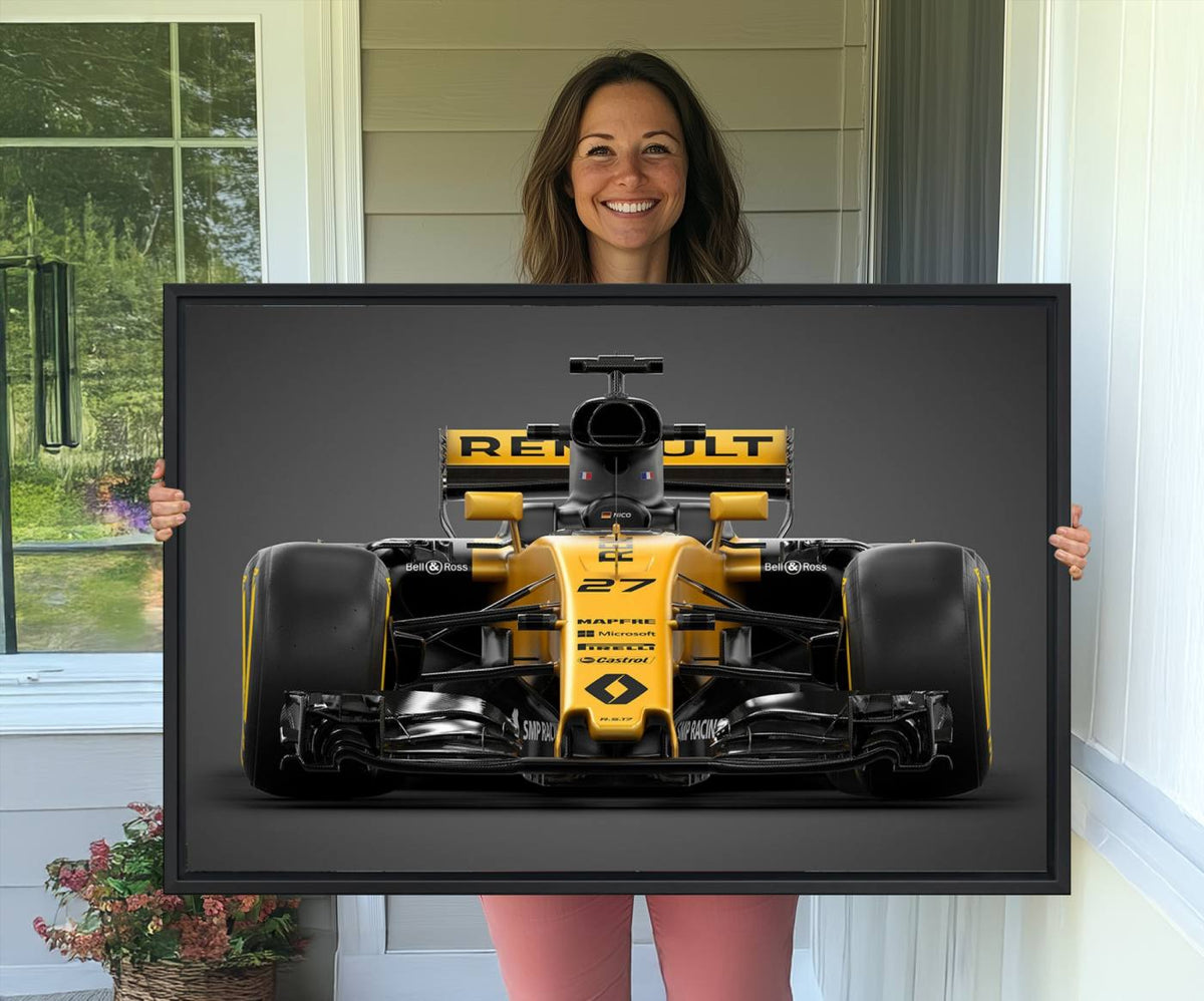Formula 1 Car Canvas Wall Art Print F1 Renault Car Canvas
