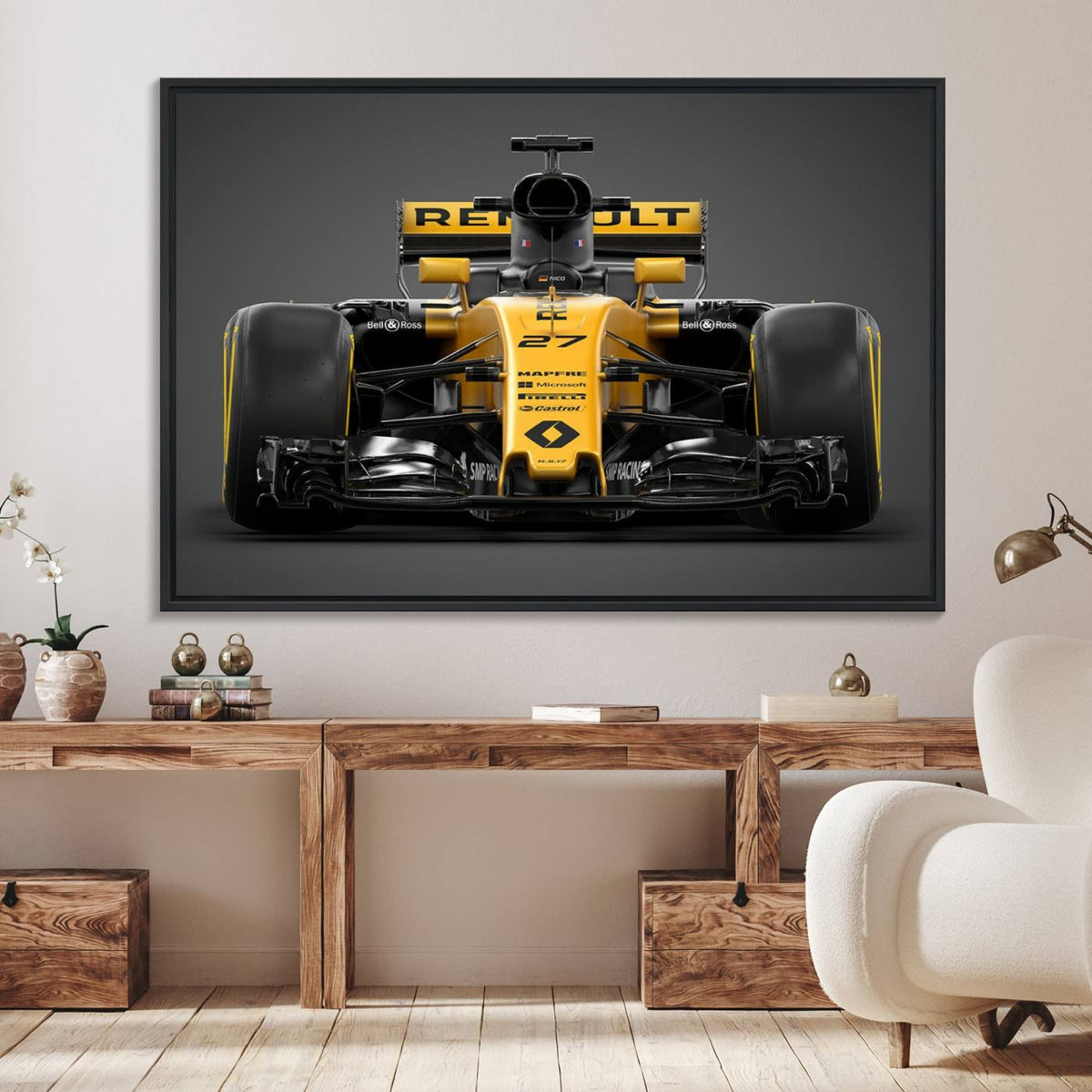 Formula 1 Car Canvas Wall Art Print F1 Renault Car Canvas