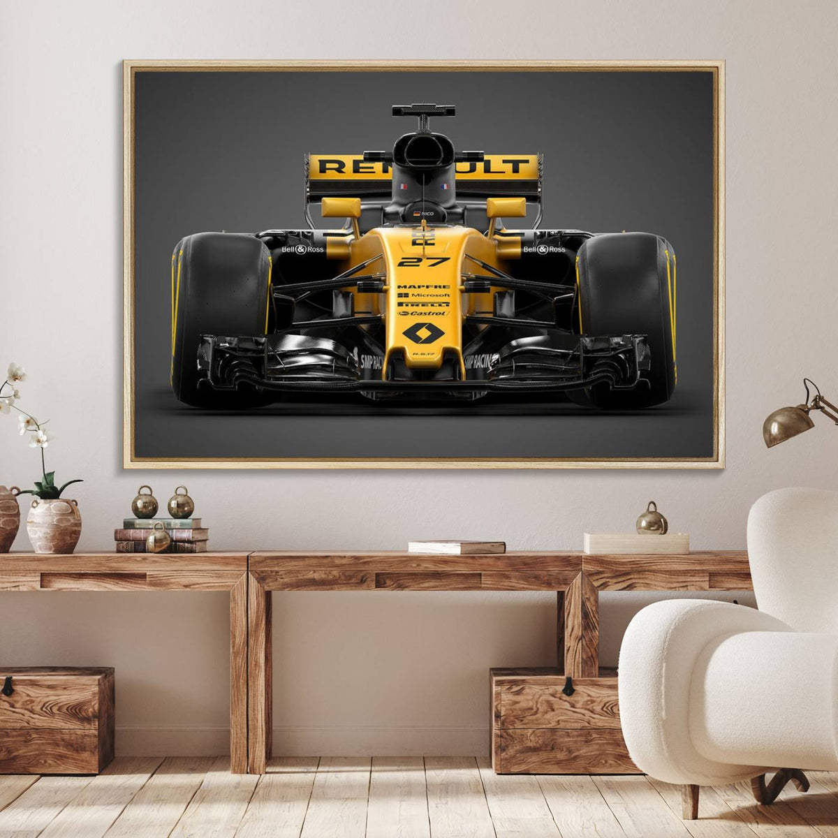Formula 1 Car Canvas Wall Art Print F1 Renault Car Canvas