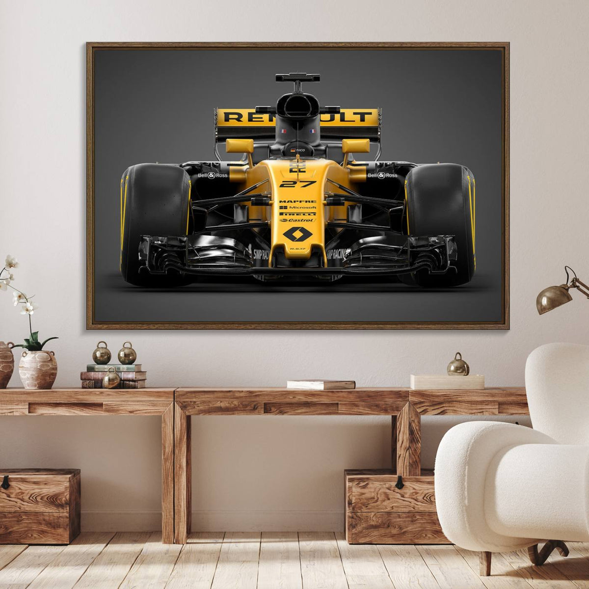 Formula 1 Car Canvas Wall Art Print F1 Renault Car Canvas