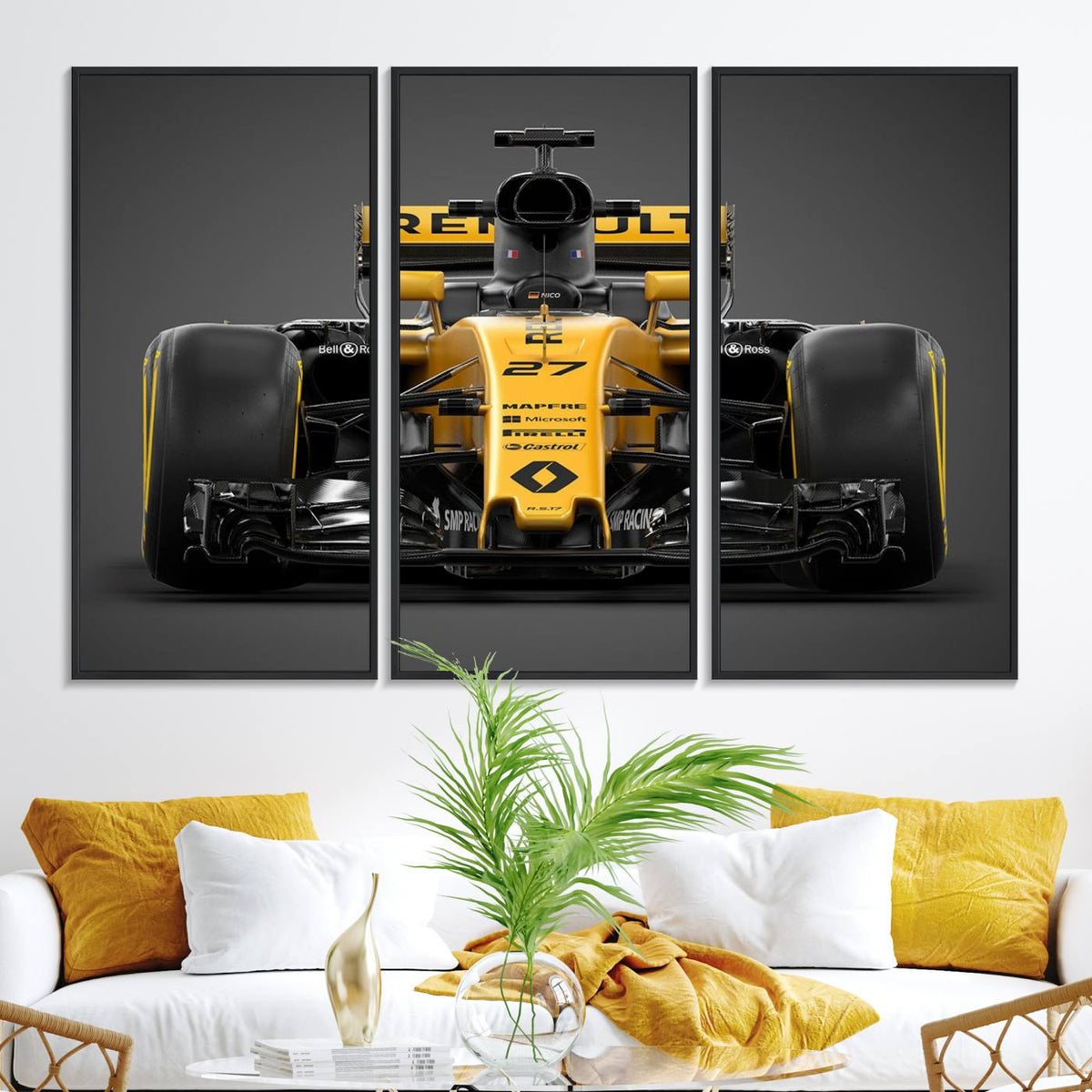 Formula 1 Car Canvas Wall Art Print F1 Renault Car Canvas