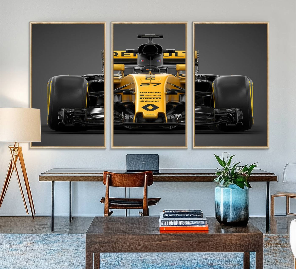 Formula 1 Car Canvas Wall Art Print F1 Renault Car Canvas