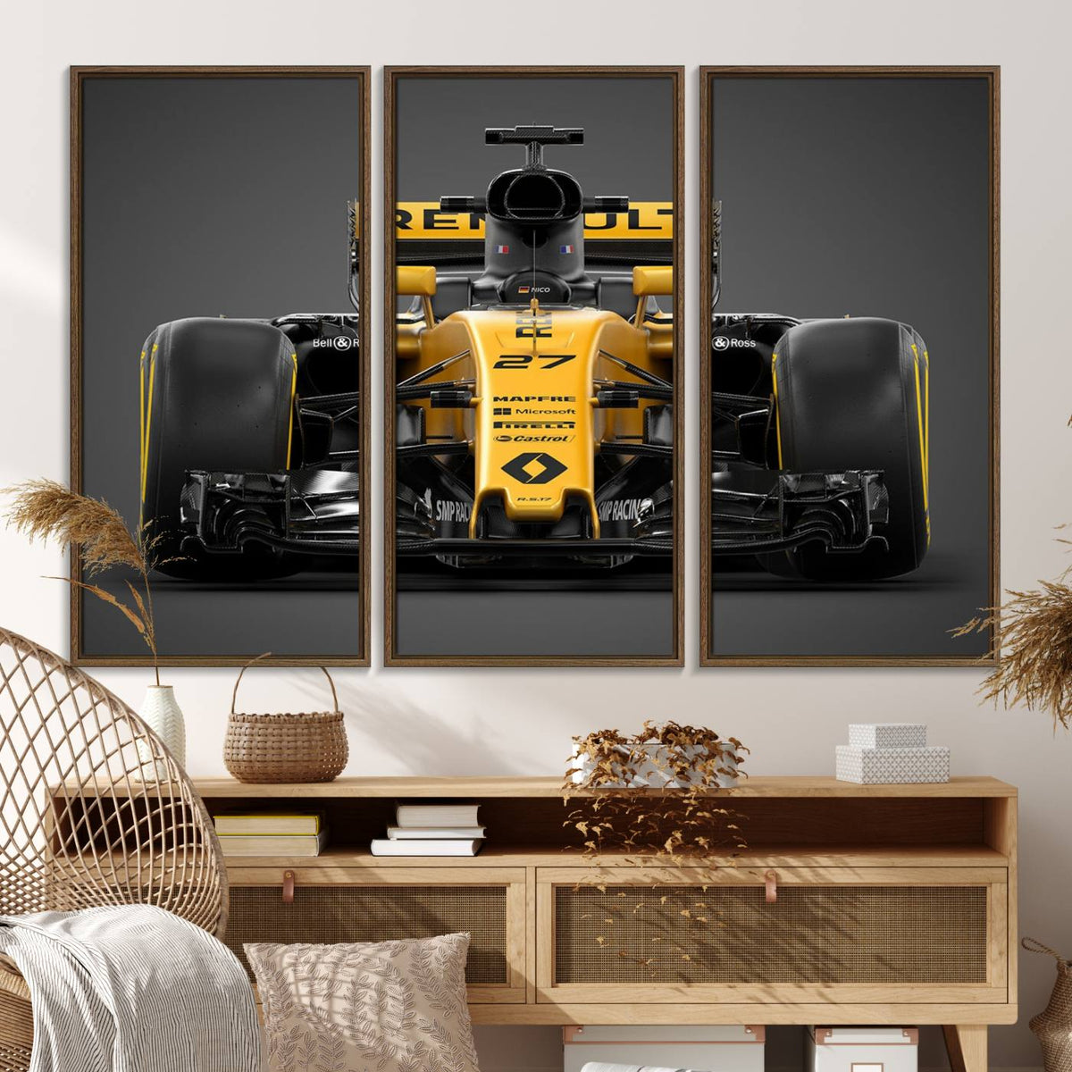 Formula 1 Car Canvas Wall Art Print F1 Renault Car Canvas