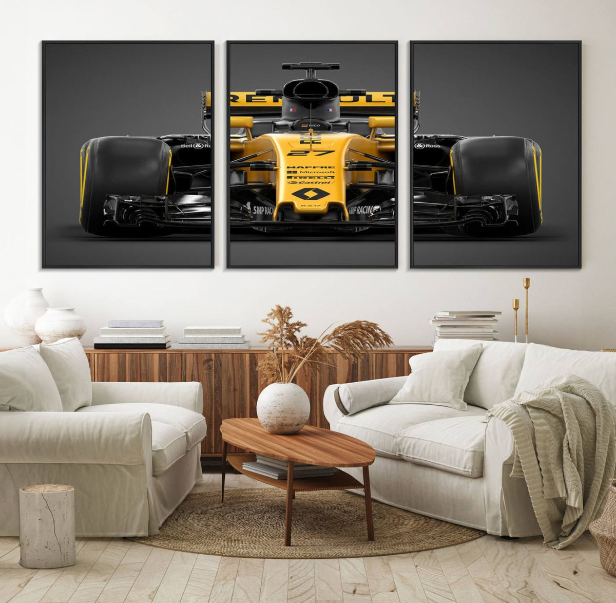Formula 1 Car Canvas Wall Art Print F1 Renault Car Canvas