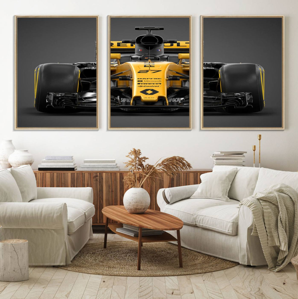 Formula 1 Car Canvas Wall Art Print F1 Renault Car Canvas