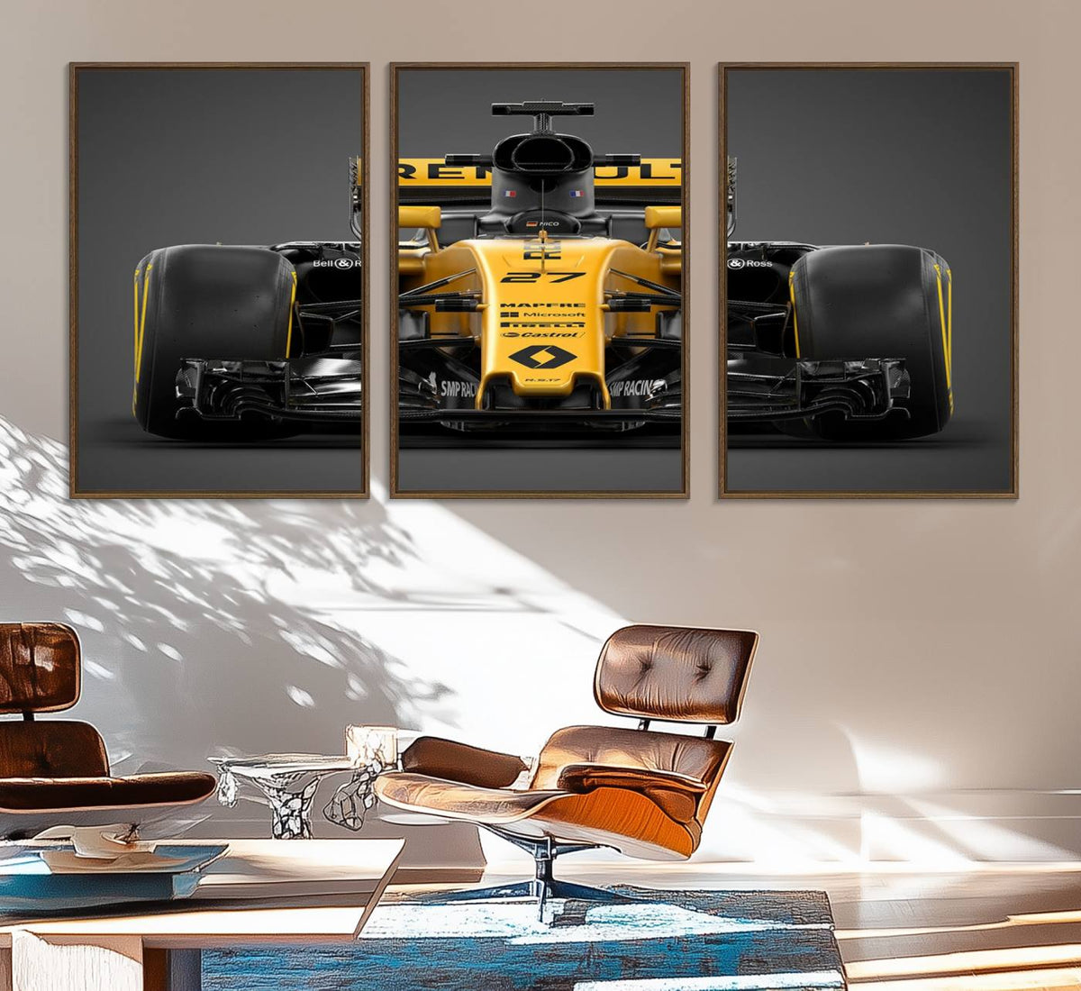Formula 1 Car Canvas Wall Art Print F1 Renault Car Canvas
