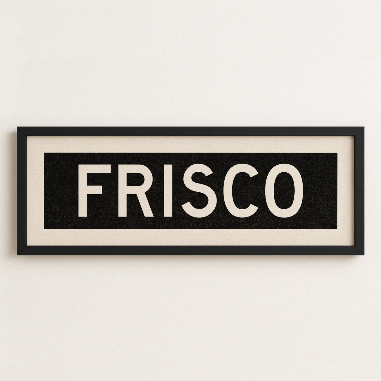 Framed Frisco Bus Scroll Sign