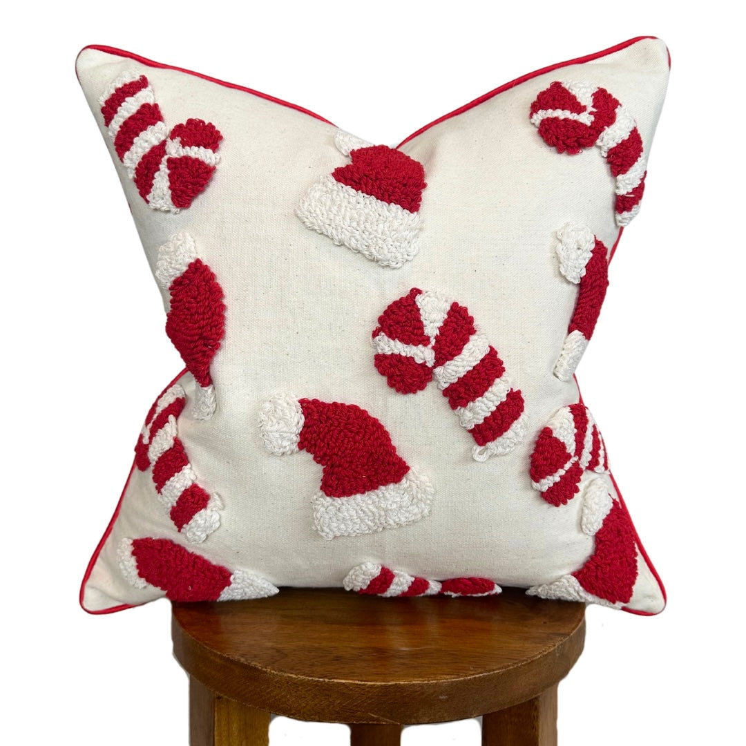 Candy-Cane-&-Santa-Hat-Pillow-Cover-Throw-Pillow-Covers