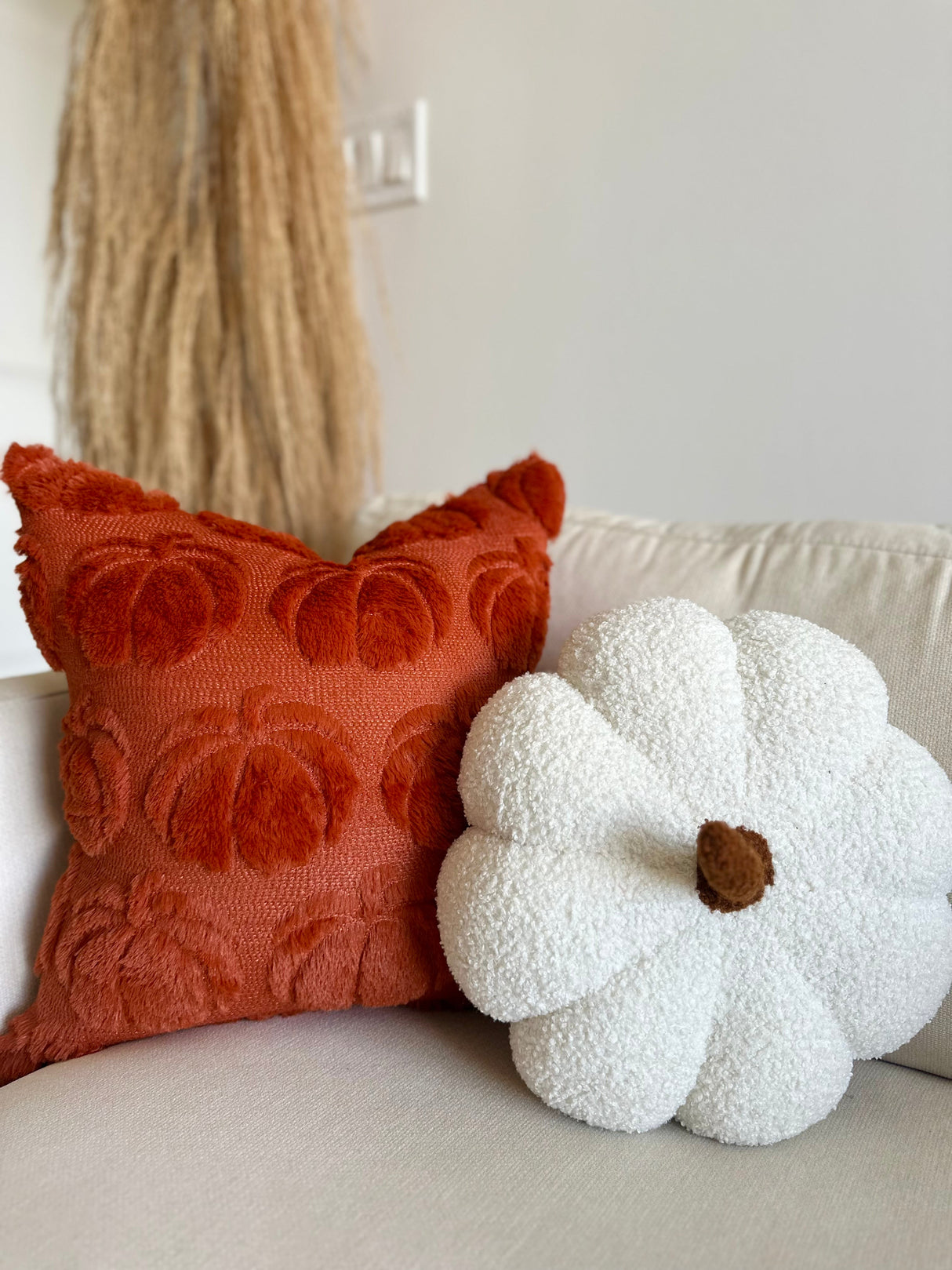 Burnt Orange Pumpkin Pillow Cover