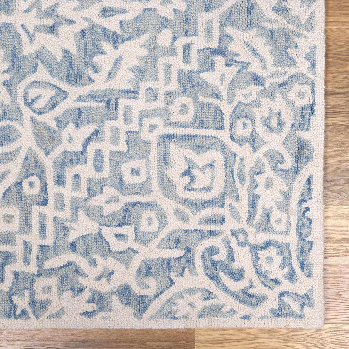 Gagebrook Blue Wool Area Rug