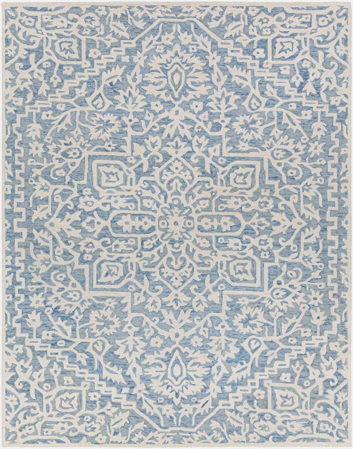 Gagebrook Blue Wool Area Rug
