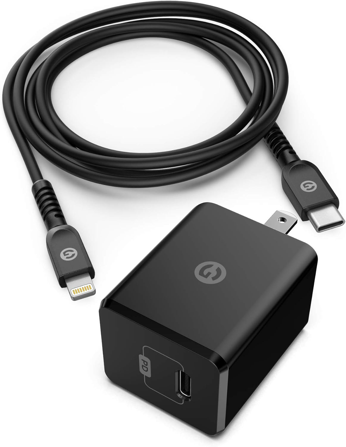 MFi Certified iPhone Fast Charger, USB-C to Lightning Cable with 18W Wall Plug Adapter for iPhone XR/11/12/Mini/Pro Max