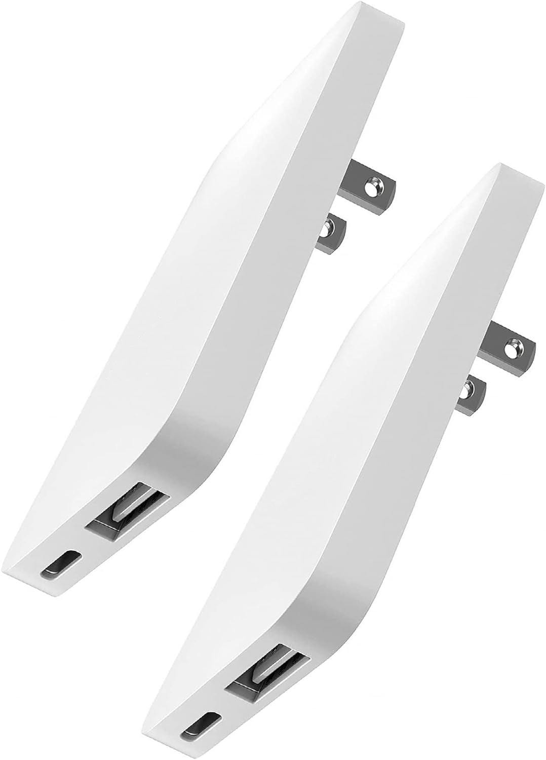 Type C Flat Wall Charger, Ultra Slim (Multi-Port Power Adapter) for iPhone 11/12/13/14 iPhone 15 Pro/Max and Samsung Galaxy Models, 20W Fast Charging Outlet Plug - 2 Pack (Dual USB-C USB-A)