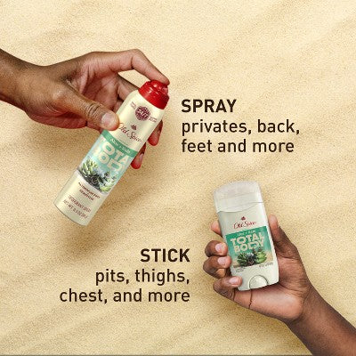 Old Spice Whole Body Deodorant Spray Aloe and Rain 3.5oz - New