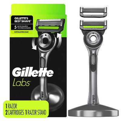 Gillette-Labs-Exfoliating-Bar-Razor-+-2-Razor-Blade-Refills-Imperfect-Box-Razors-&-Razor-Blades