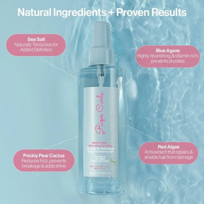 Rizos Curls Beach Waves Texturizing Salt Spray 6.8 fl oz - Imperfect Container