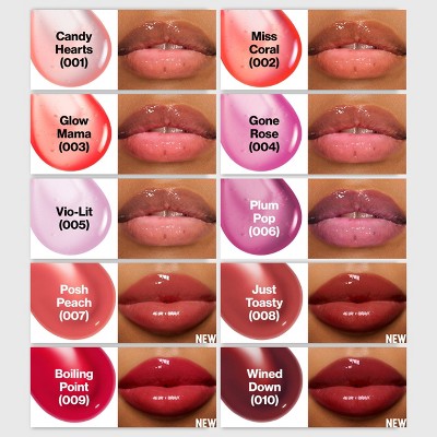 Revlon Super Lustrous Glimmer Lip Oil Moisturizing 004 Gone Rose 0.13 fl oz - New