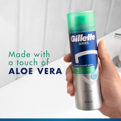 Gillette Series Sensitive Soothing Aloe Vera Men's Shave Gel 7oz 2-Pack