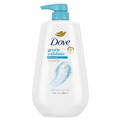 Dove Gentle Exfoliating Body Wash Pump 30.6 fl oz - Imperfect Container