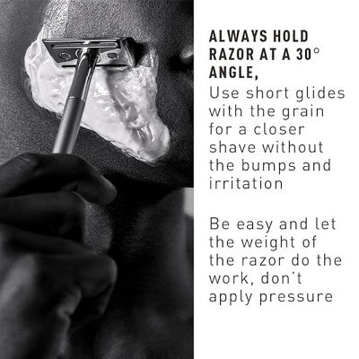 Bevel Mens Safety Razor with 10 Double Edge Blade Refills