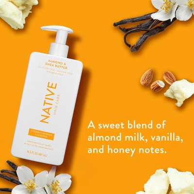 Native Vegan Strengthening Shampoo with Almond & Shea Butter 16.5 fl oz