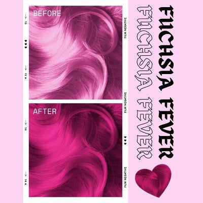 Manic Panic Love Colors Fuchsia Fever Temporary Hair Color Pink 8 fl oz