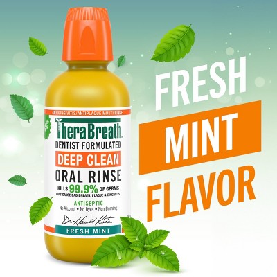 TheraBreath Deep Clean Mouthwash Fresh Mint 16 fl oz