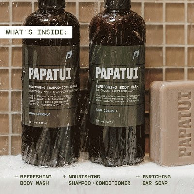 Papatui Men's Shower Pack Lush Coconut 3ct - Missing Box