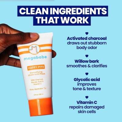 Megababe Happy Pits Detoxifying Underarm Mask 3 fl oz