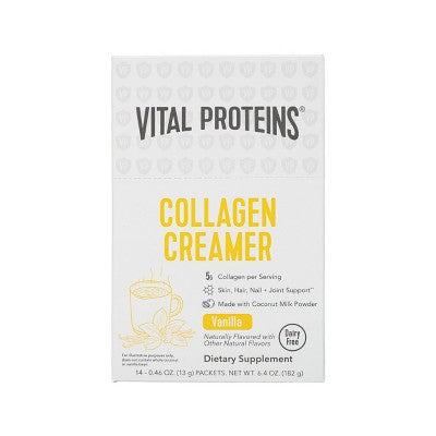 Vital Proteins Collagen Creamer Vanilla Stick Pack Box 0.46oz