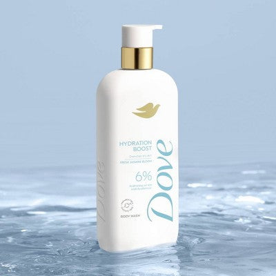 Dove Hydration Boost Serum Body Wash Drenches Dry Skin with 6% Hydrating Serum with Hyaluronic Acid 18.5 fl oz - New