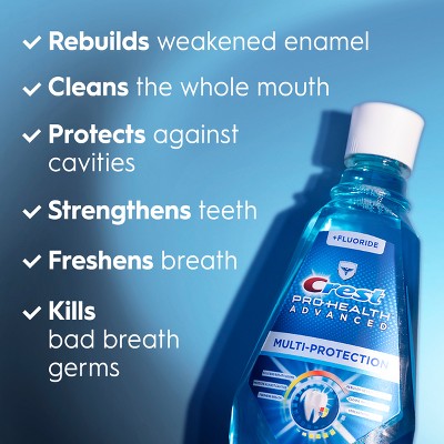 Crest Pro-Health Advanced Multi-Protection Alcohol-Free Mouthwash 1L 2-Pack