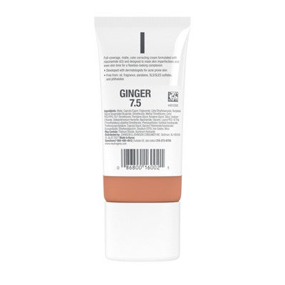 Neutrogena Clear Coverage Flawless Matte Color Correcting Cream, 7.5 Ginger