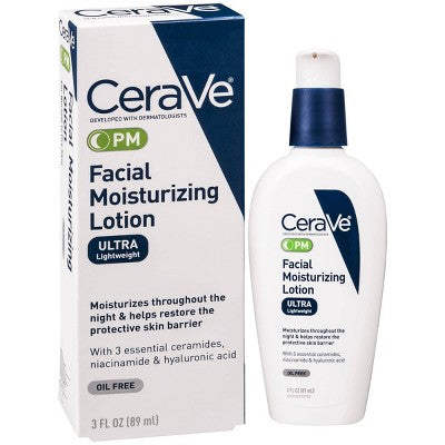 CeraVe PM Moisturizing Lotion Night Cream 3 fl oz - Imperfect Box