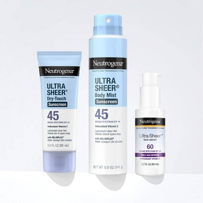 Neutrogena Ultra Sheer Dry-Touch Sunscreen Broad Spectrum SPF 45 6 fl oz 2 Count