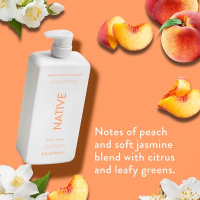 Native Body Wash for Women & Men Sweet Peach & Nectar 36 fl oz