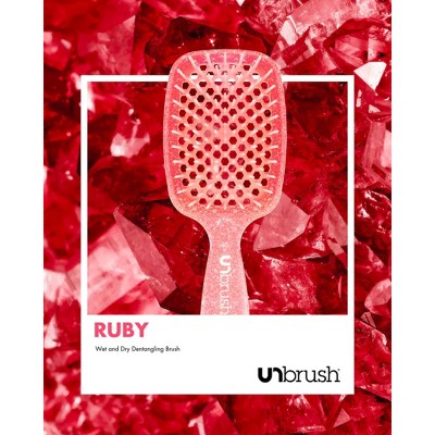 UNbrush Detangler Hair Brush Glitter Ruby