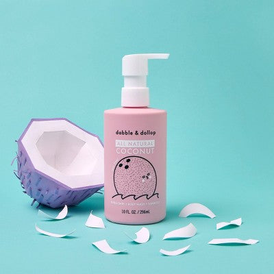 Dabble & Dollop Kids 3-in-1 Coconut 10 fl oz Tear-Free Body Wash