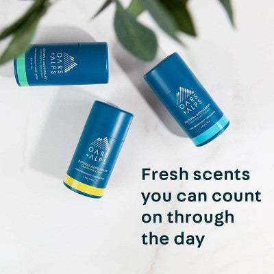 OARS + ALPS Mens Roll-On Natural Deodorant Fresh Ocean Splash 2.6oz