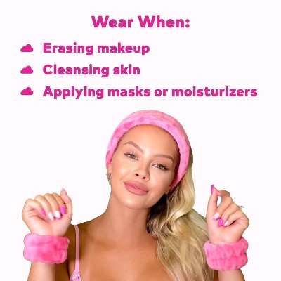 MakeUp Eraser Drip Eraser Headband and Wrist Guards 3ct