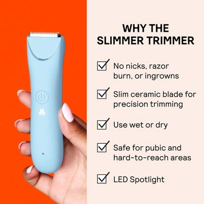 Meridian Slimmer Precision Pubic and Body Hair Trimmer - Sky Blue