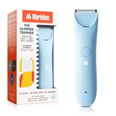 Meridian-Slimmer-Precision-Pubic-and-Body-Hair-Trimmer-Sky-Blue-Hair-Clippers-&-Trimmers